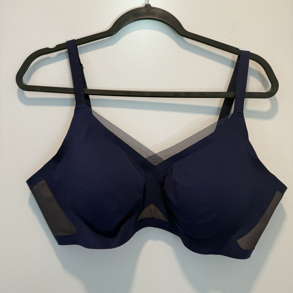 Honeylove Women's Crossover Wire Free Bra Blue Size XL